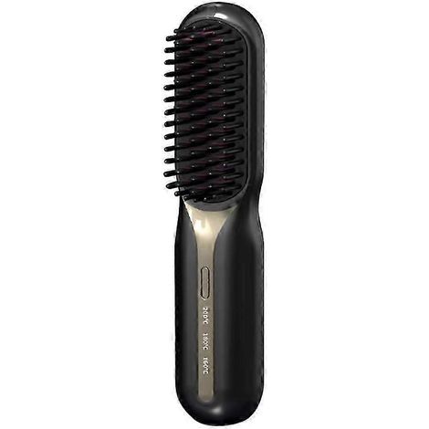Lisseur électrique - Chauffage rapide, portable, anti-brûlure, idéal pour les voyages, noir pour le coiffage de la barbe et des cheveux (1/5)