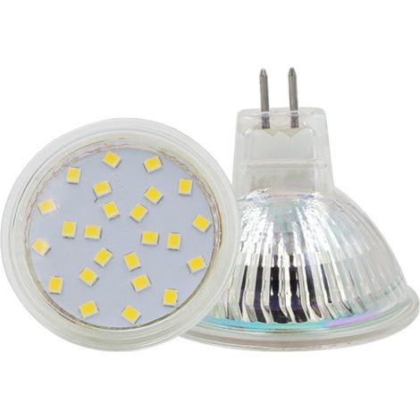 Bombilla LED GU5.3 MR16 de 4 W, foco LED de 12 V CA/CC de 430 lm, bombilla reflectora blanca neutra de 3000 K, luz de techo LED con haz de 120° (1/5)
