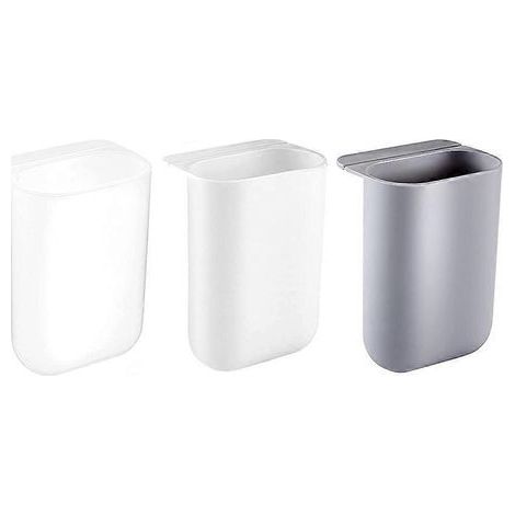 Set mit 3 kreativen, selbstklebenden Stifthaltern fürs Büro, Stifteaufbewahrungsboxen (weiß, grau, transparent) – 11 x 8 x 3 cm (1/4)