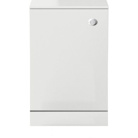 Bathroom Concealed Cistern WC Toilet Unit Only 550 x 300mm Gloss White Flat Pack (1/5)