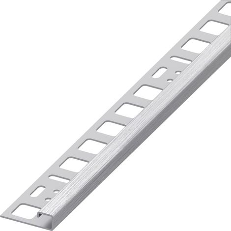 alfer Quadrat-Profil 1 m, 10 x 20 mm Edelstahl gebürstet Profil