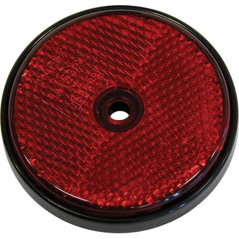2 Reflecteur rond 70mm rouge