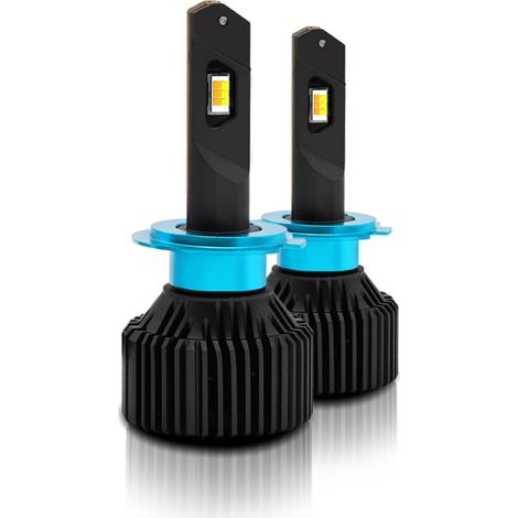 Bombillas LED H7 para faros de coche, resistentes al agua IP67, 3000K/4300K/6000K, 200W, 40.000 lm, iluminación potente, paquete de 2 (1/5)