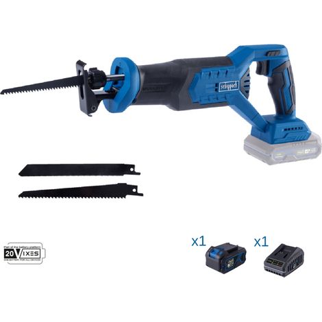 Sierra sable 20v bateria 4.0Ah y cargador ixes Scheppach bc-rs250-x