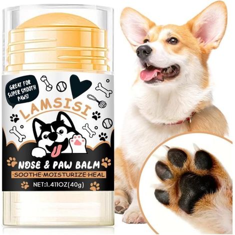 Baume pour Pattes de Chien Sécurisé au Léchage,Réparation des Coussinets Fendillés pour Chiens - Hydratant Naturel pour Soins des (1/5)