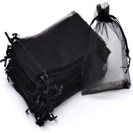 Noir émeraude Sac de Protection de Raisins, 100Pcs Sac de Protection de Grappes, 20 x 30 cm, Sachets de Protection pour Plantes, Sac en Organza avec Cordon de Serrage pour Fruits (1/5)