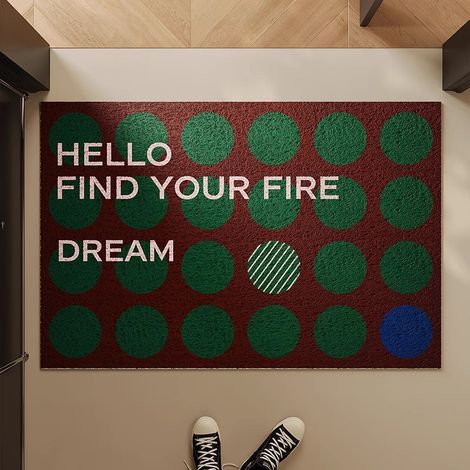 Tapis de sol bouclé, résistant aux taches et personnalisable, adapté aux portes d'entrée et aux entrées extérieures, 6090 cm. (1/5)