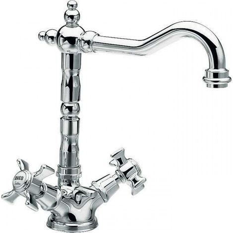 Mélangeur pour lavabo avec bec potence mobile chromé avec vidage rétro CHAMBORD- CRISTINA ONDYNA CH11151 (1/3)