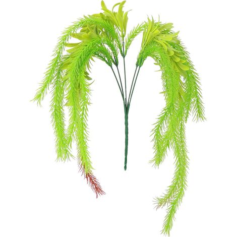 Gazon artificiel en plastique, plantes aériennes, fausse herbe, plantes artificielles, décoration murale DIY rouge (1/5)