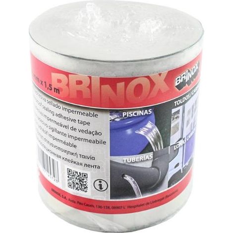 CINTA ADHESIVA DE SELLADO IMPERMEABLE100MMX1,5M TRANSPARENTE - BRINOX