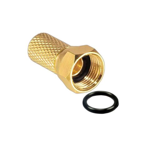HDSAT FICHE F COULEUR OR GOLD HAUT DE GAMME 7 MM DORE AVEC JOINT TORIQUE