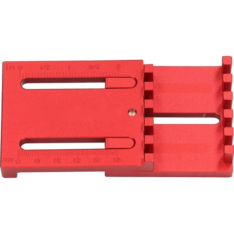 Règle de mesure de profondeur, jauge d'écartement pour scie, alliage d'aluminium 5-40 mm, outil pour la découpe et le rainurage T1 (1/5)