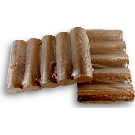 Kibros – Bûches compressées hêtre 100% naturel – Haut pouvoir calorifique 18 MJ/kg – 3x plus performantes – Pour poêles et inserts – Lot de 10 bûches (1/5)