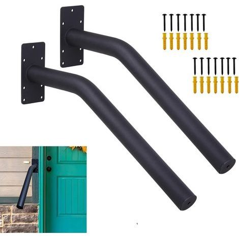 Lot de 2 rampes murales d'extérieur - 1 à 3 marches - Rampes de sécurité pour personnes âgées - Pour jardins, garages et porches (2) (1/5)