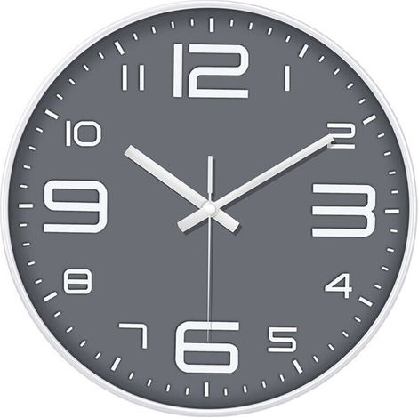 Horloge Murale Simple et Moderne 12 Pouces - Silencieuse, Élégante, Facile à Lire - Pour Toutes les Pièces