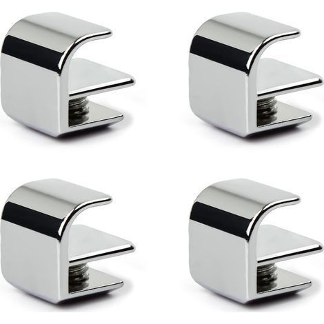 4 Pièces Boutons Porte Douche, Pinces à Verre Peuvent Contenir du Verre de 3 à 6 mm D'épaisseur, Douche Armoire Poignée pour Portes Douche, Portes en Verre, Portes Coulissantes,Sans Perçage (1/4)
