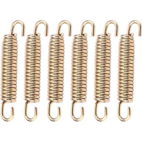 ressort echappement moto,6pcs crochets de ressort de tuyau d'échappement de silencieux en acier inoxydable pour l'or de scooter de moto ATV