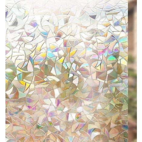 Static Cling 3D Window Film, UV-Resistant Decorative - 45 x 200 cm