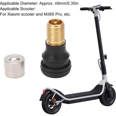 valve de pneu tubeless de scooter électrique Valve de vide de pneu sans chambre à air de scooter auto boitier (1/4)