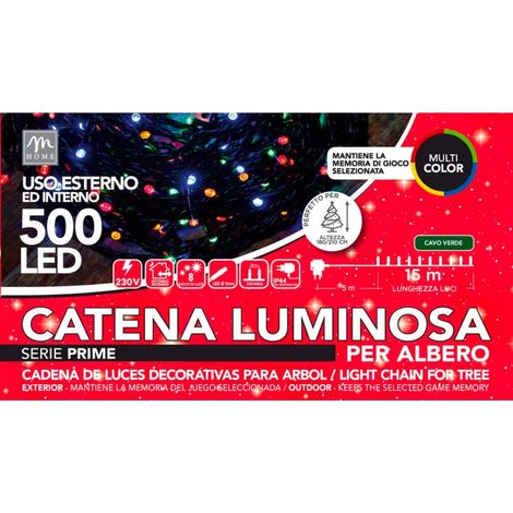CATENA LINEARE 500 LED Colore Luce multicolor