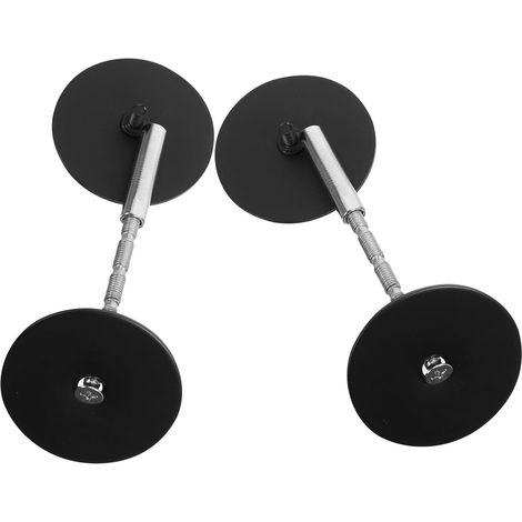 Lot de 2 sets de Plaques de Recouvrement Rondes en Acier Inoxydable Noir Cache-Trou de Serrure de Porte 50 MM Bouchon de Trou pour Porte Blindée et Bois Protection (1/3)