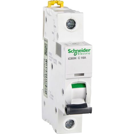 Schneider iC65N 1P C16A A9F18116 Disjoncteur magnétothermique 1 module rail DIN (1/2)