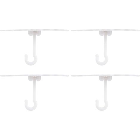 Crochet adhésif en plastique blanc TIDTALEO pour baldaquin de lit (1/5)