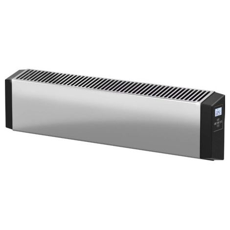 Convecteur électrique 1000W façade acier inoxydable mural 753x208x123mm à commande LCD intégrée 230V Thermowarm FRICO