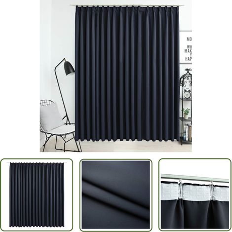 INLIFE Rideau occultant avec crochets Anthracite 290x245 cm (1/5)