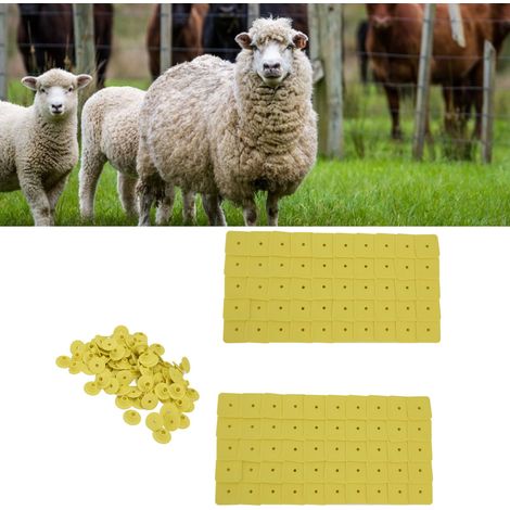 100 Lose/Verkauf von speziellen Ohrmarken für Nutztiere, Anti-Fall, einfache quadratische Ohrmarken für Schweine, Rinder und Schafe. (1/5)