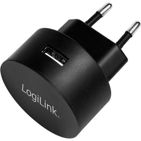 Cargador de pared USB LogiLink: Carga rápida compacta de 10,5 W, color negro. (1/4)