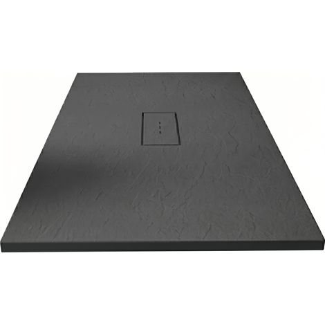 Mineralguss-Duschwanne extra flach VIC ANTHRAZIT 100x100 cm