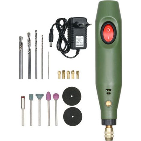 Mini juego para lijadora eléctrica multifuncional DC12V, Kit de herramientas rotativas de pulido para fresado, pulido y grabado (1/5)