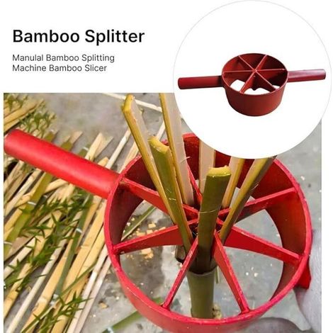 Fendeur à bambou manuel en acier – Fendage efficace pour créations artisanales – Compact 13 cm – Outil pour artisans et professionnels