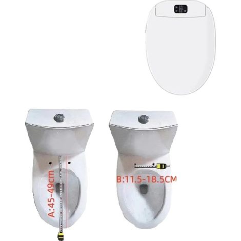 Intelligente Bidet-Sitz, Fernbedienung, Sofortheizung, 480mm Kurzer Stil (1/2)