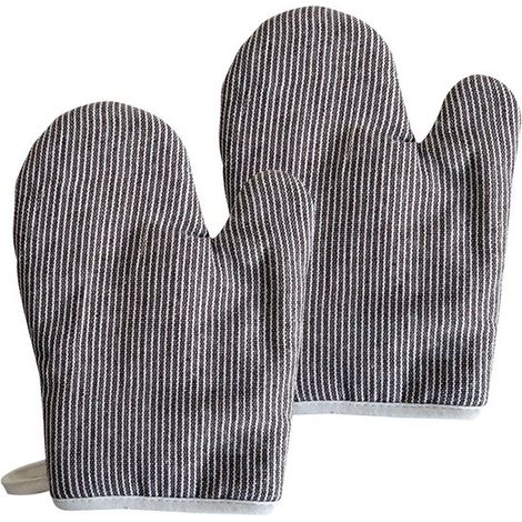 Guantes de cocina para horno (par) - Protección contra el calor - Material transpirable - 26 cm - Verde (1/5)