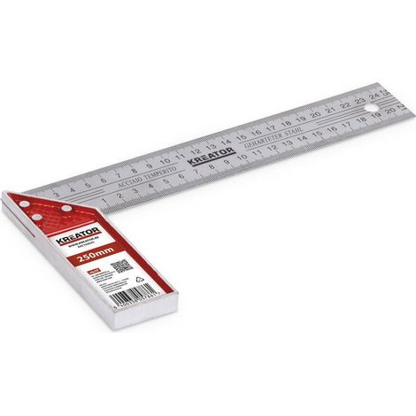 Escuadra metálica de 25cm 25,8x12,9x1,5cm fabricada en acero (1/3)
