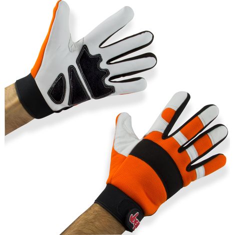 Marken Forst Handschuhe Schnittschutz Gr. 9-12 Class1 DIN EN 381 Kettensäge (1/3)