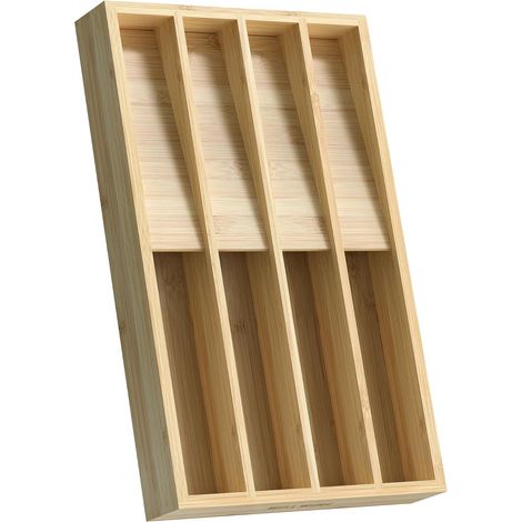 Cutlery Tray for Bamboo Drawer, Utensils Tray (1/5)