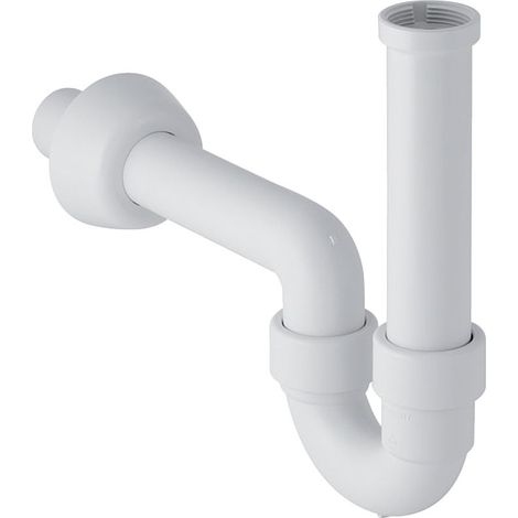 Geberit Siphon Rohrbogengeruchsverschluss für Waschbecken, Bidet, Abgang horizontal Außendurchmesser 40mm, Alpinweiß (1/5)