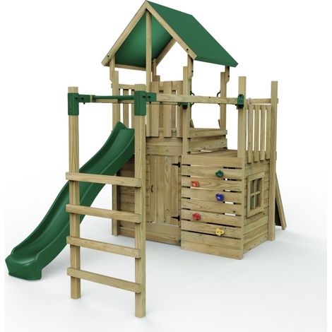 Rebo Modular Wooden Climbing Frame Adventure Playset - M10