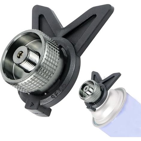 Adattatore per bombola di gas con supporto, adattatore per bombola di gas piccola, adattatore per bombola di gas portatile, adattatore per fornello da campeggio per fornelli da picnic (1/5)