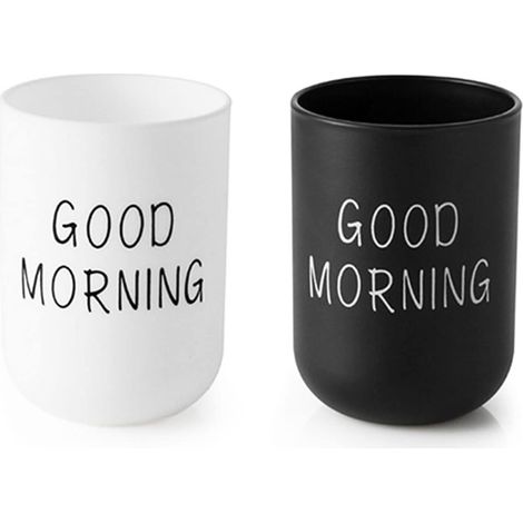 2 vasos de plástico para baño, soporte para cepillo de dientes, vaso para cepillo de dientes, vaso para baño, vaso para limpieza de dientes, accesorios para niños y parejas. (1/5)