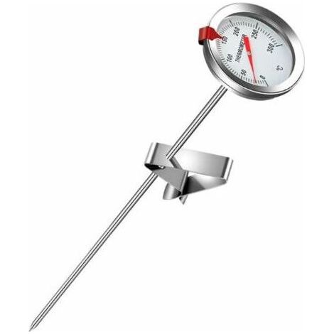 Thermométre de température d'huile bimétallique Thermométre de friture Thermométre é haute température Thermométre en acier inoxydable (1/2)