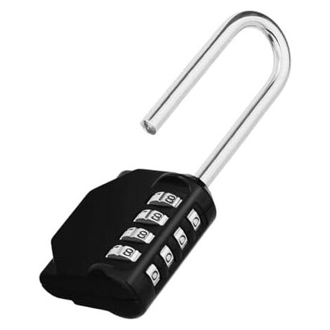 (7.8×4×1cm)Cadenas Code Casier, Long Cadenas Exterieur Pour Portail, Abri de Jardin, 4 Chiffres Grande Cadenas a Code anse Longue Po (1/5)