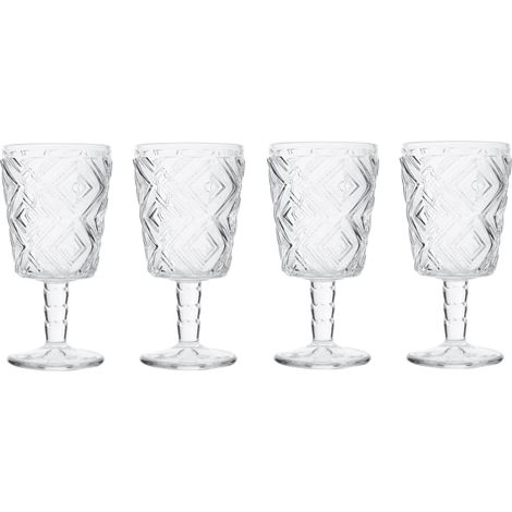 Premier Housewares Set of Four Fleur Wine Glasses (1/3)
