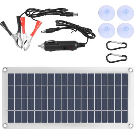 15W Panneau Solaire 12-18V Cellule pour TéLéPhone RV Voiture MP3 PAD Chargeur ExtéRieur Batterie Alimentation B (1/5)