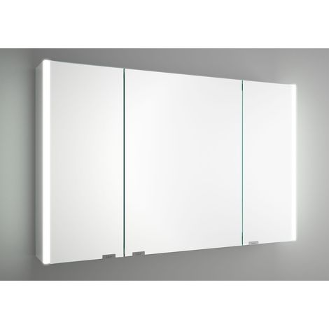 Salgar Spiegelschrank ALLIANCE 900 3 Spiegeltüren doppelt verspiegelt inkl. Schalter und Steckdose und mit seitlichem LED-Licht(21.5W) 930 x 650 x 150 mm (1/3)