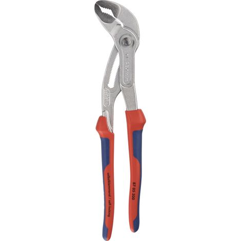 KNIPEX 87 05 300 Cobra® Pinza regolabile di nuova generazione per tubi e dadi con manici multicomponente cromata 300 mm