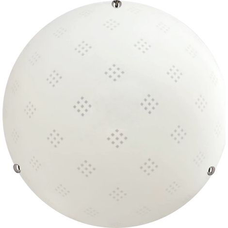 Plafonnier blanc rond verre E27 60W Fanusa Candellux (1/2)